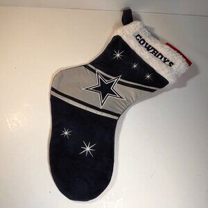Dallas Cowboys Christmas Stocking 16" NFL Logo Starburst Snowflakes New